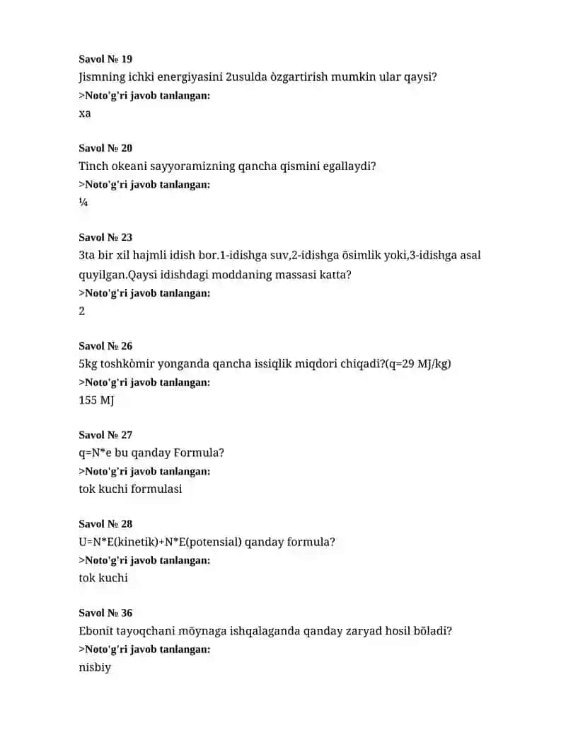 7–Sinf 3–Blok Test 2
