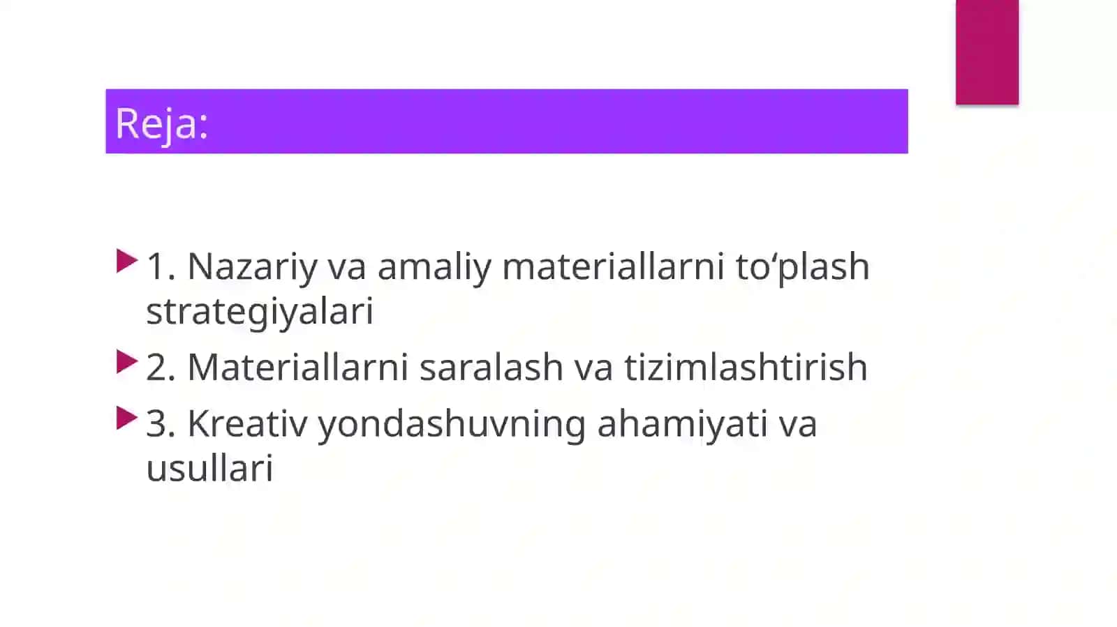 Nazariy va amaliy materiallarni to‘plash strategiyalari 2