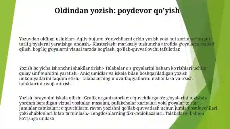 Insho Yozishga OʻRgatish 2