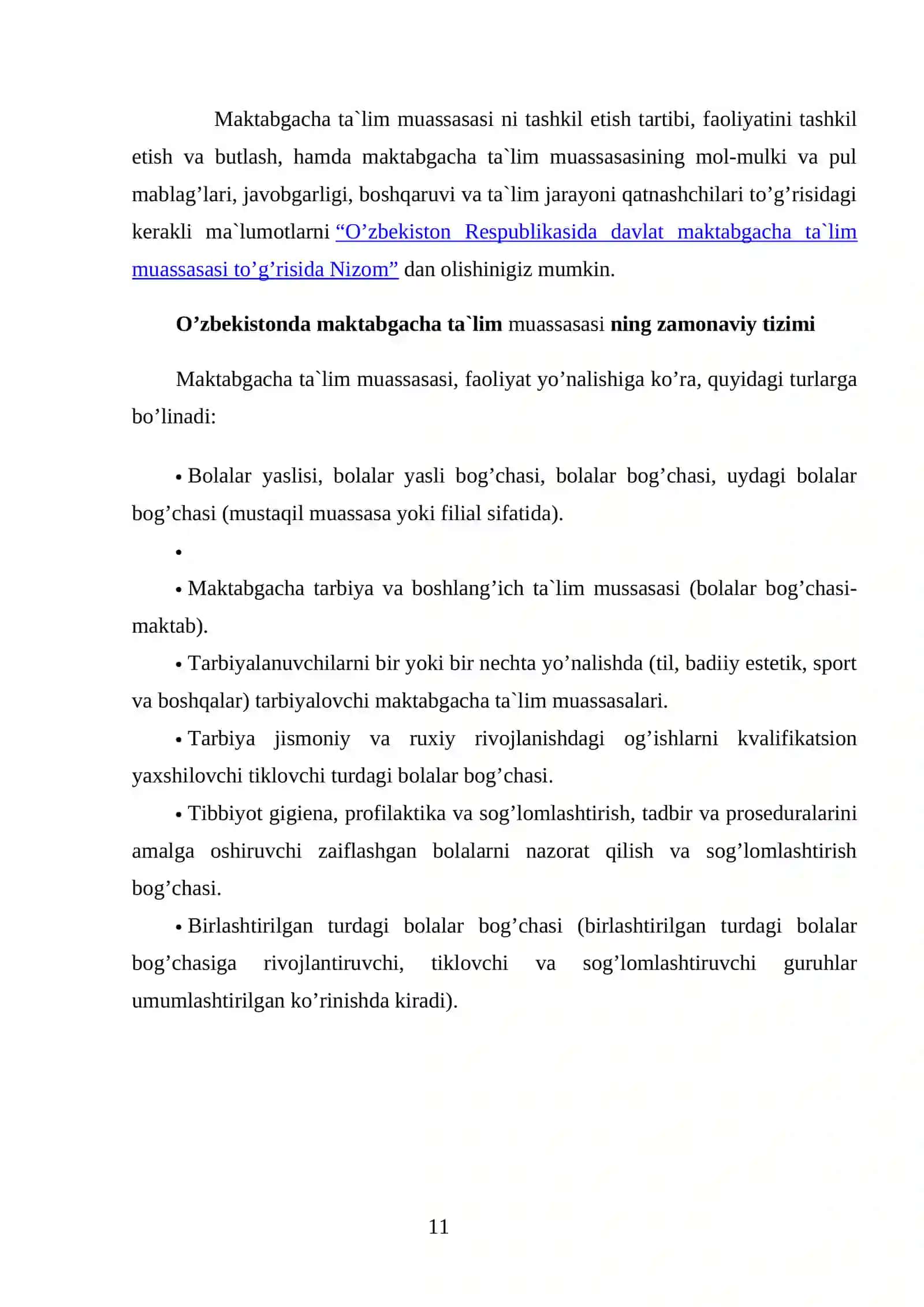 Maktabgacha ta'lim va tarbiya standarti 2