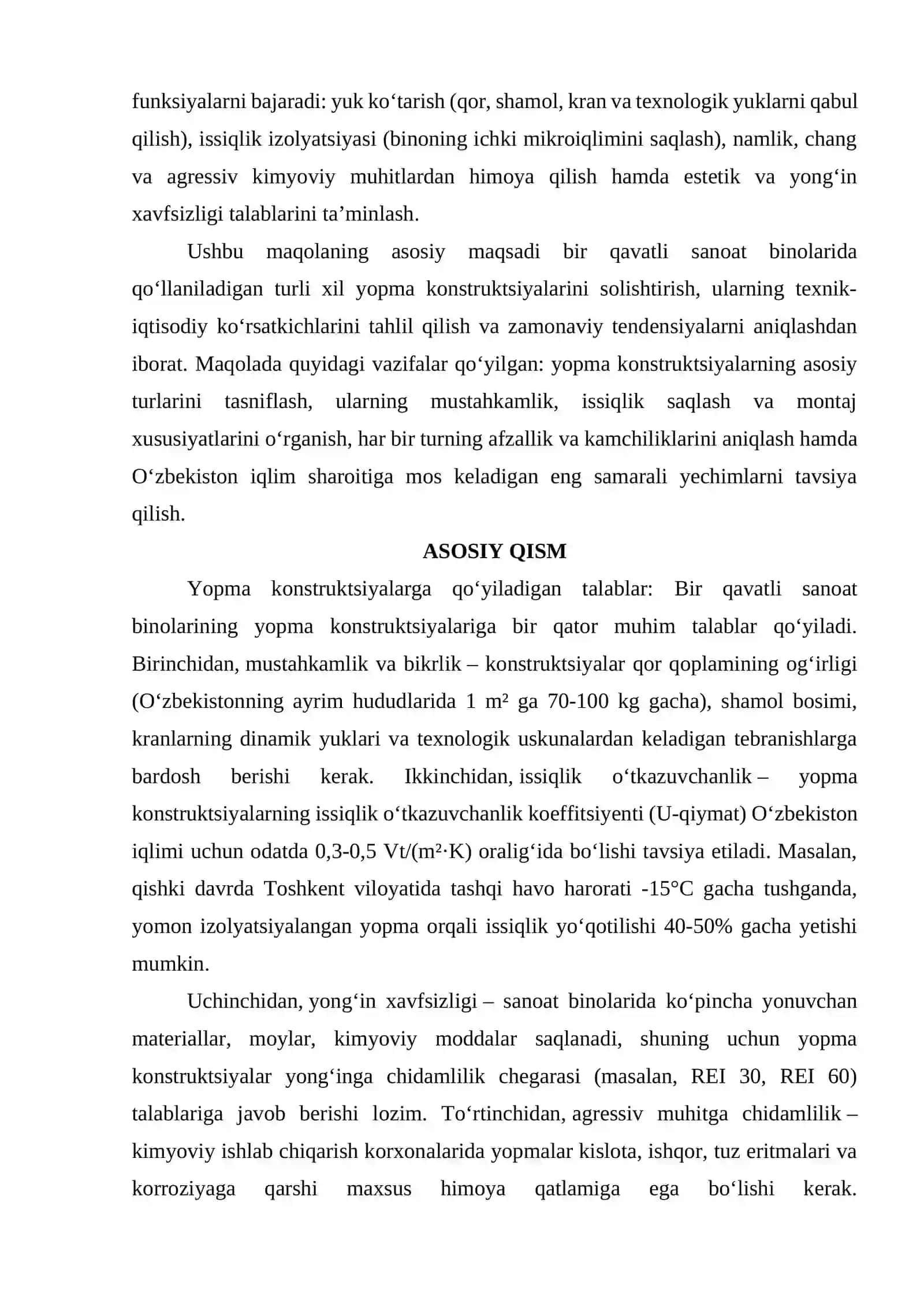 BIR QAVATLI SANOAT BINOLARINI YOPMA KONSTRUKTSIYALARI 2
