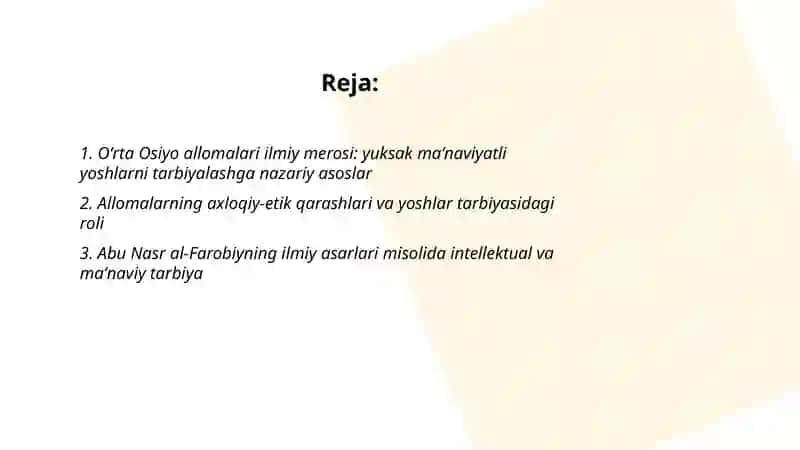 Oʻrta Osiyo allomalari ilmiy merosi 2