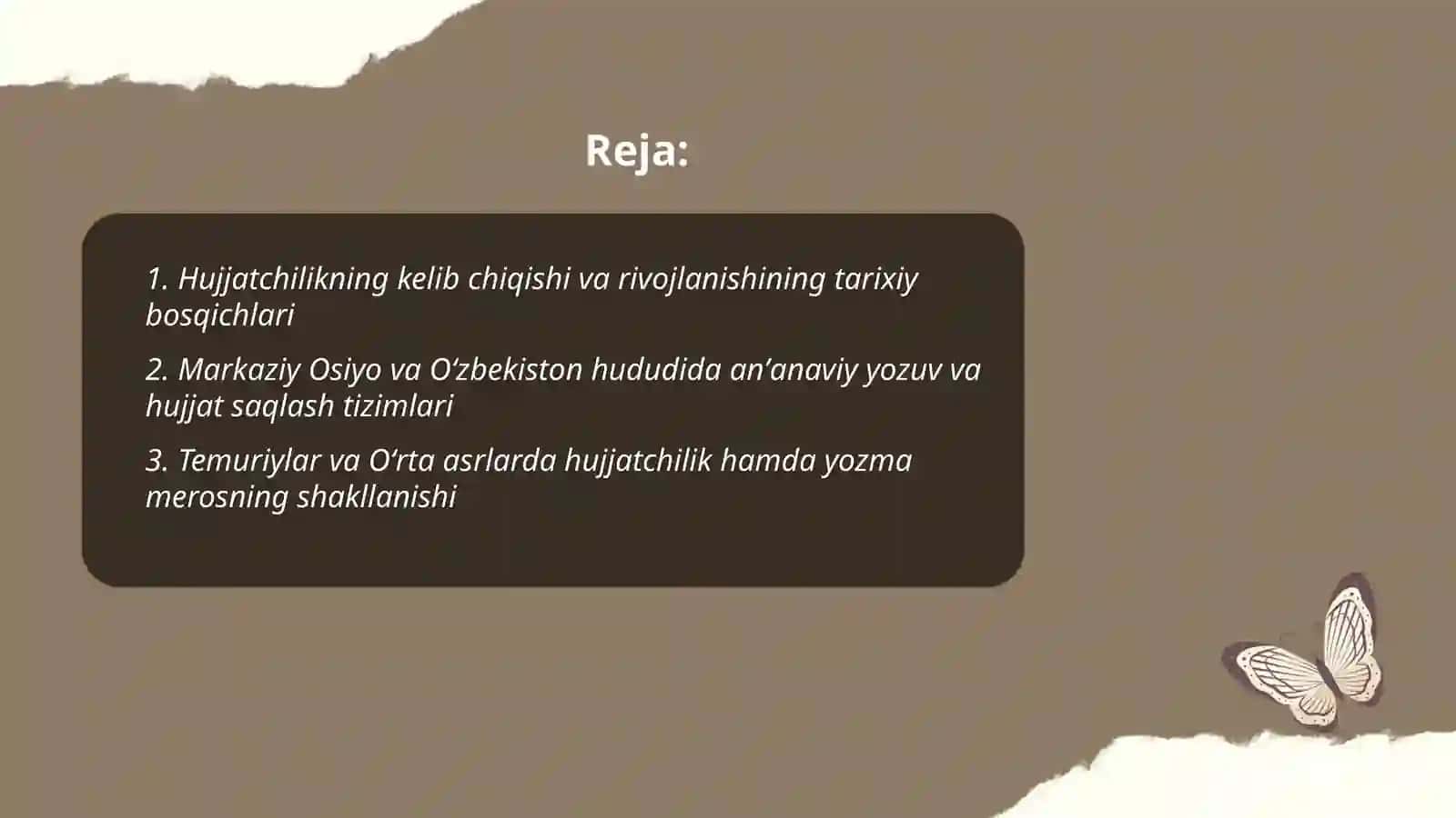Hujjatchilik tarixi. Oʻzbekiston Respublikasda hujjatchilikning takomillashuvi 2
