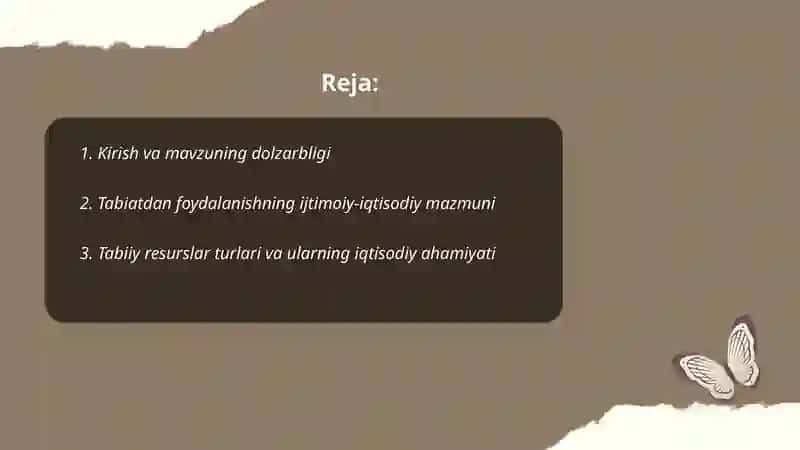 Tabiatdan foydalanish tadbirlarini amalga oshirishning iqtisodiy samaradorligi 2
