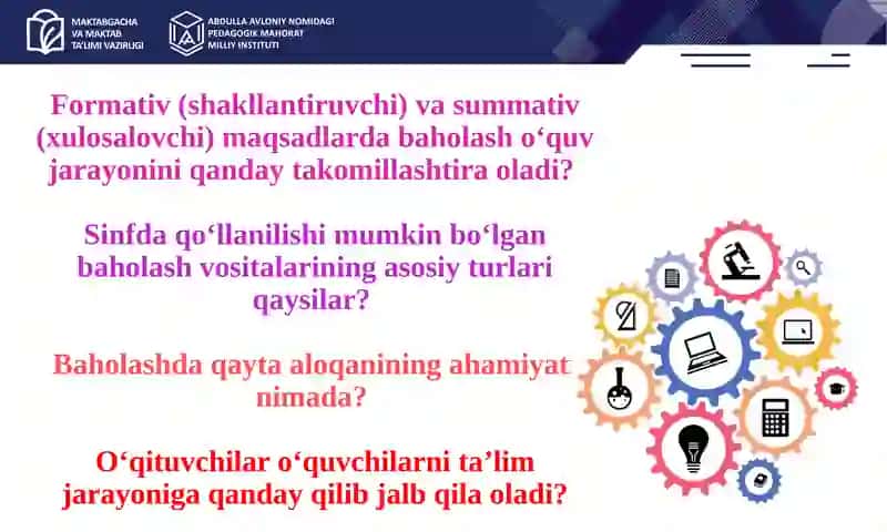 Formativ va summativ baholash tizimi va mohiyati baholash mezonlari 2