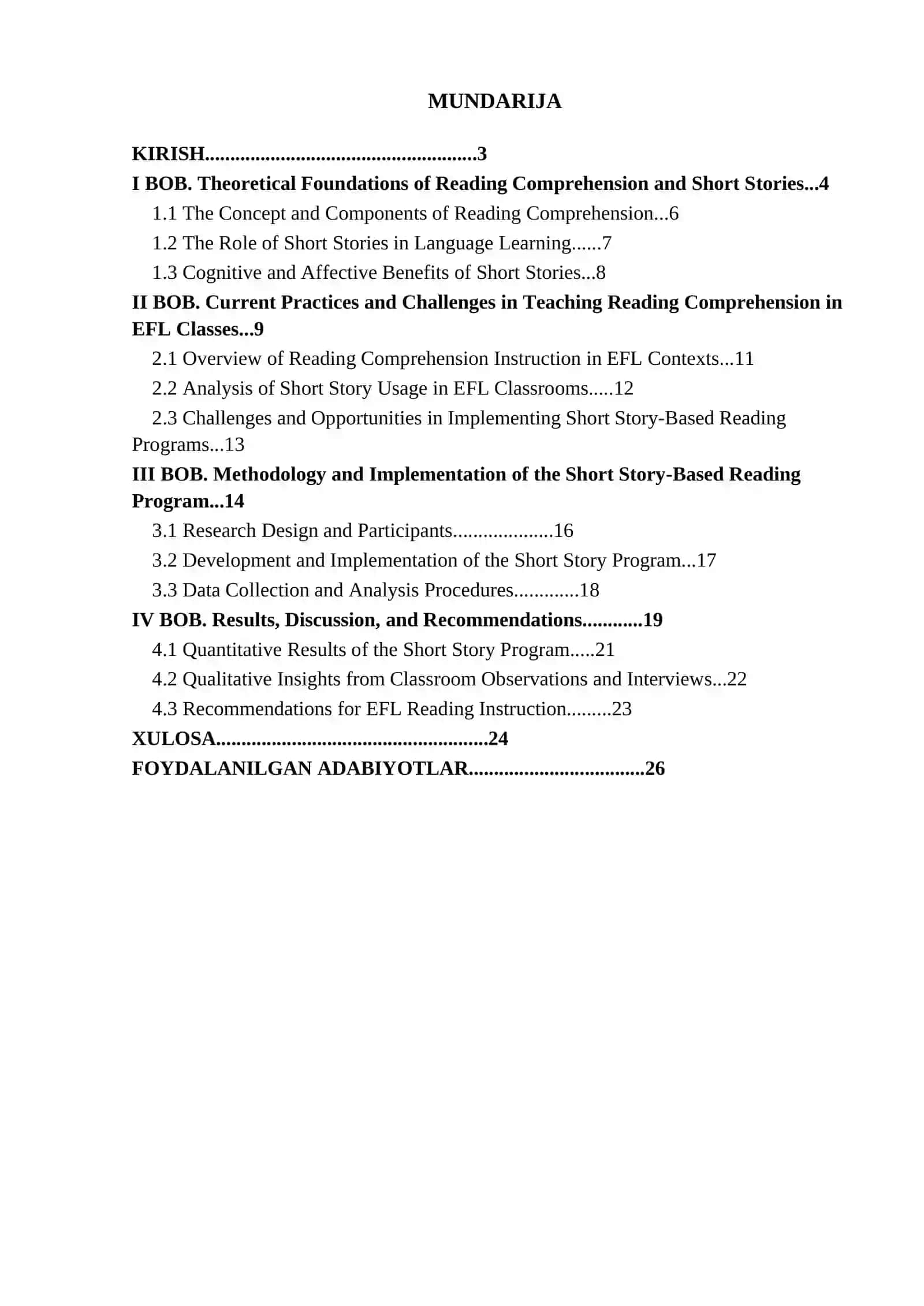 "Enhancing Reading Comprehension through short stories in EFL classes(5-9 grades)." 2