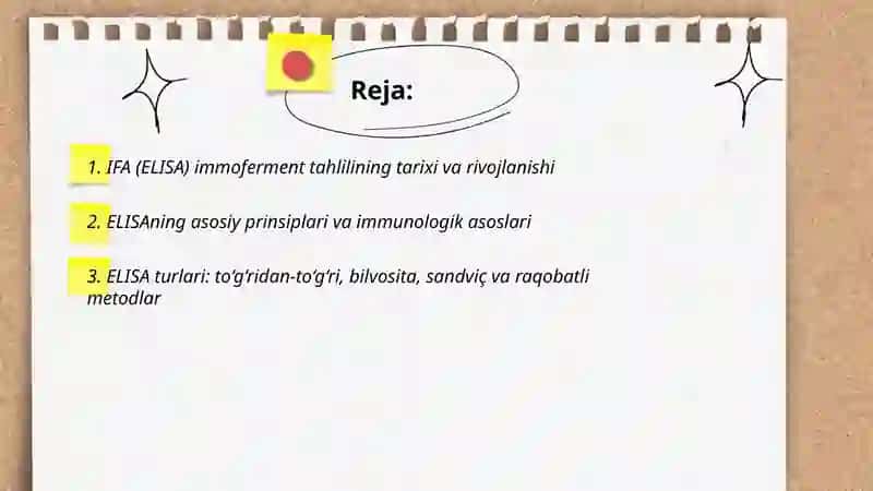 IFA (ELISA) Immoferment taxlili reakciyasi bilan tanishish 2