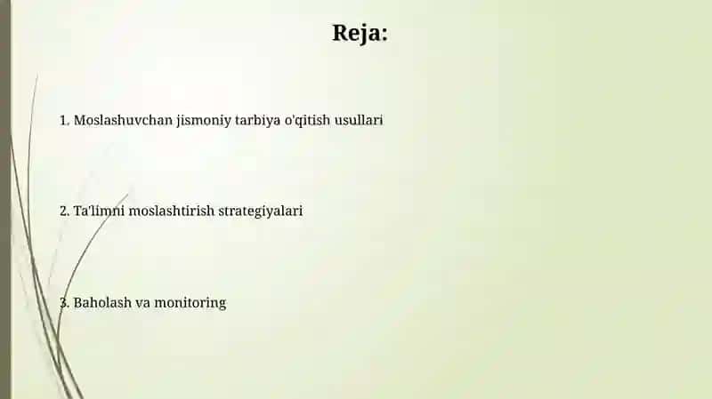 Adaptiv jismoniy tarbiya boyicha orgatish usullari 2