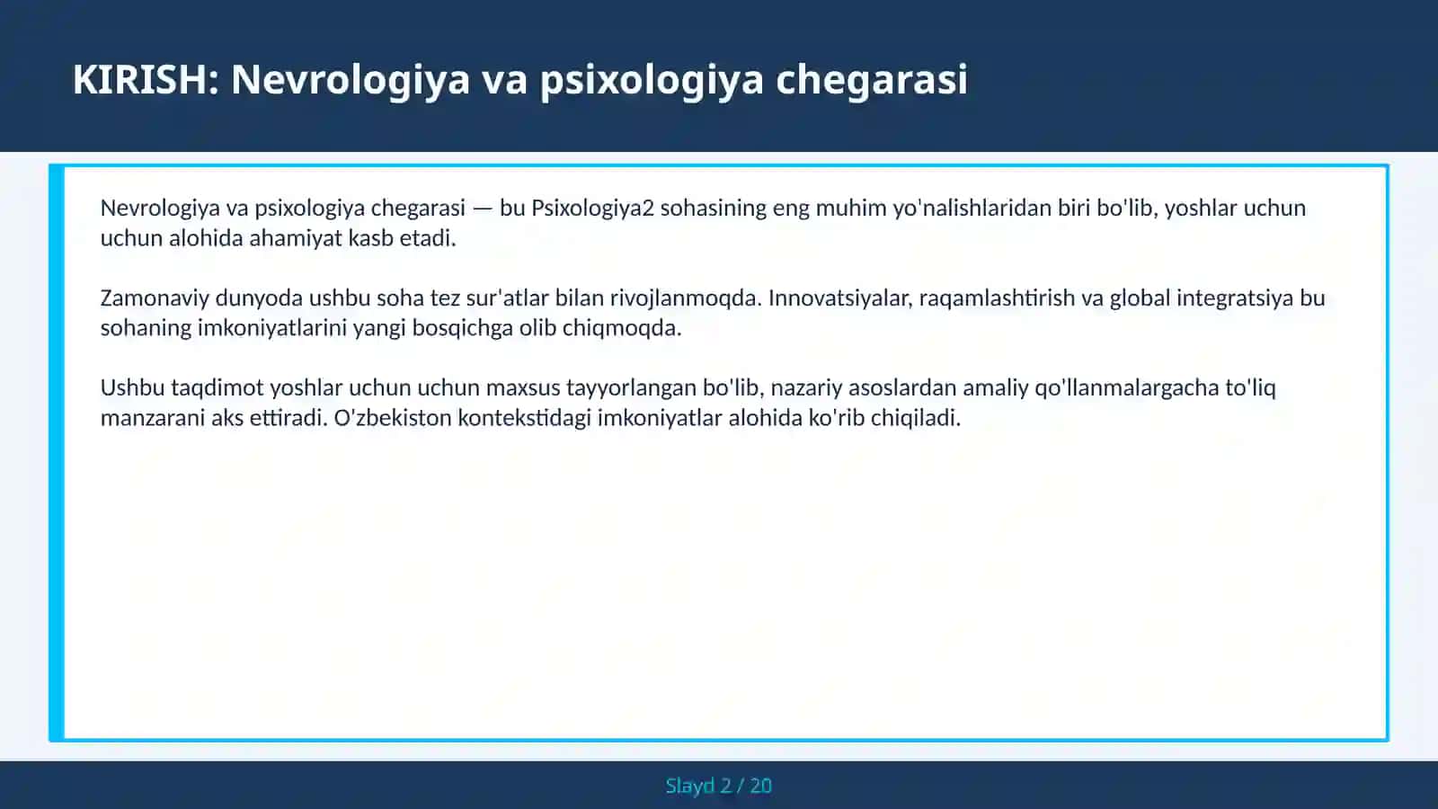 Miya va xulq-atvor: neyrokognitiv yondashuv — yoshlar uchun 2