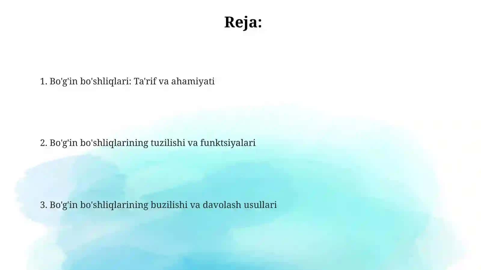 Qo'shma fazolar 2