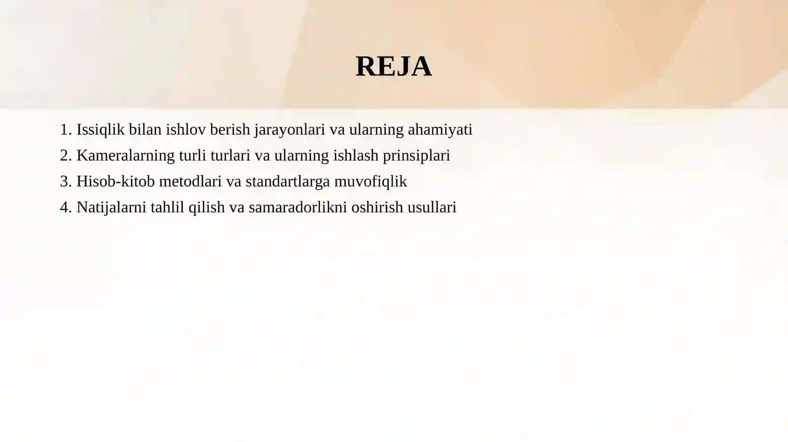 Issiqlik bilan ishlov berish kameralari hisobi 2