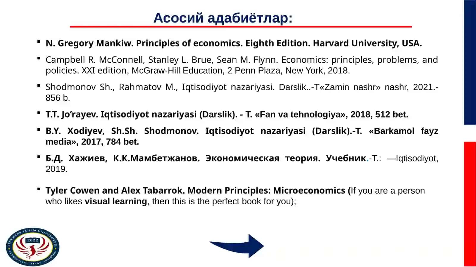 Milliy iqtisodiyot va uning makroiqtisodiy ko’rsatkichlari 2