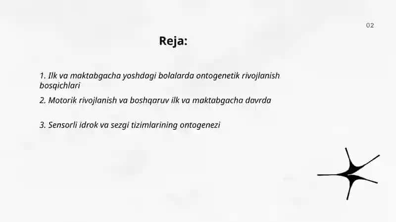 Ilk va maktabgacha yoshdagi bolalaring psixofizik rivojlanish ontagenezi 2