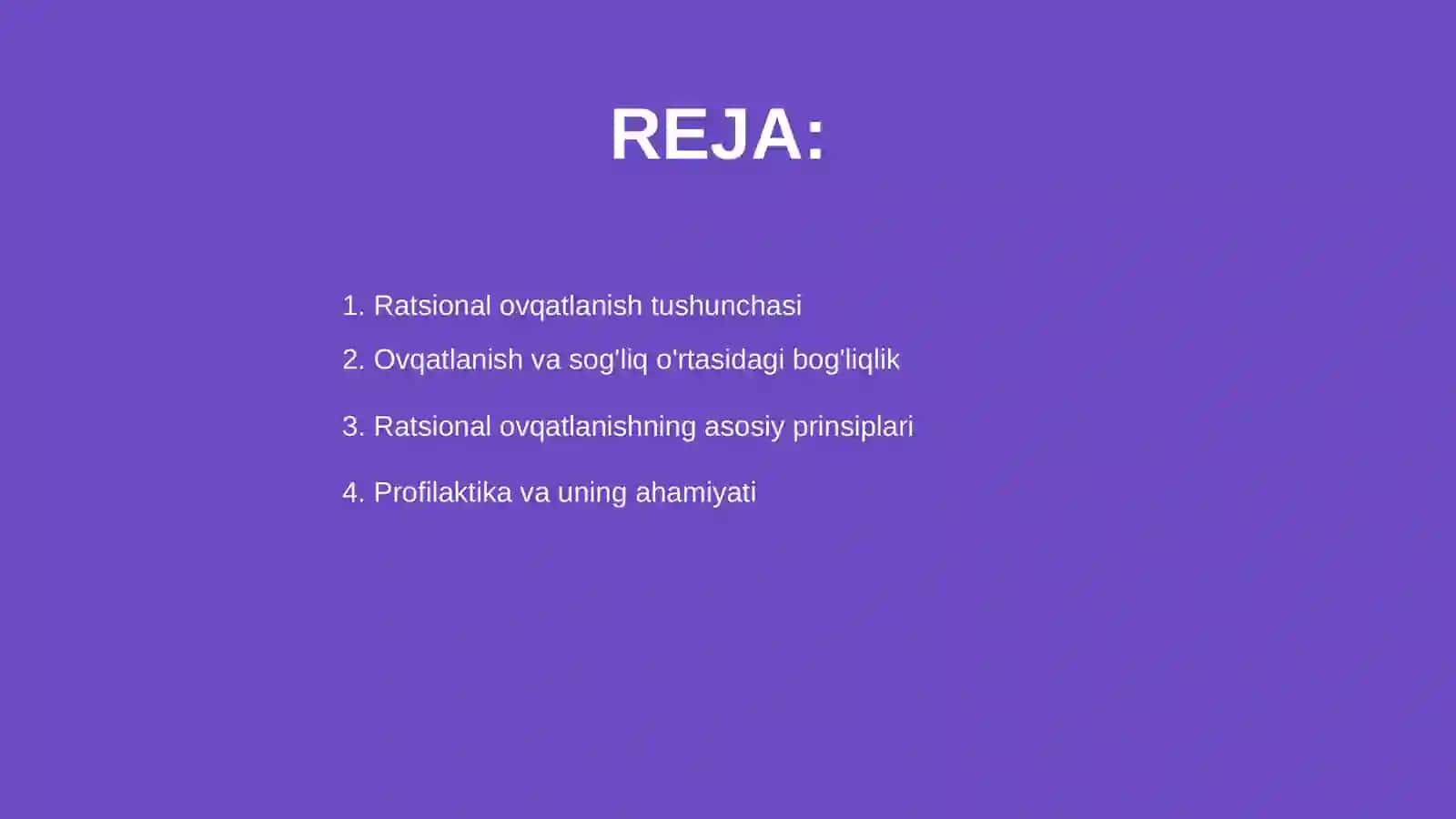 Ratsional-muvofiqlashgan ovqatlanishni profilaktikasidagi oʻrni kariyes 2