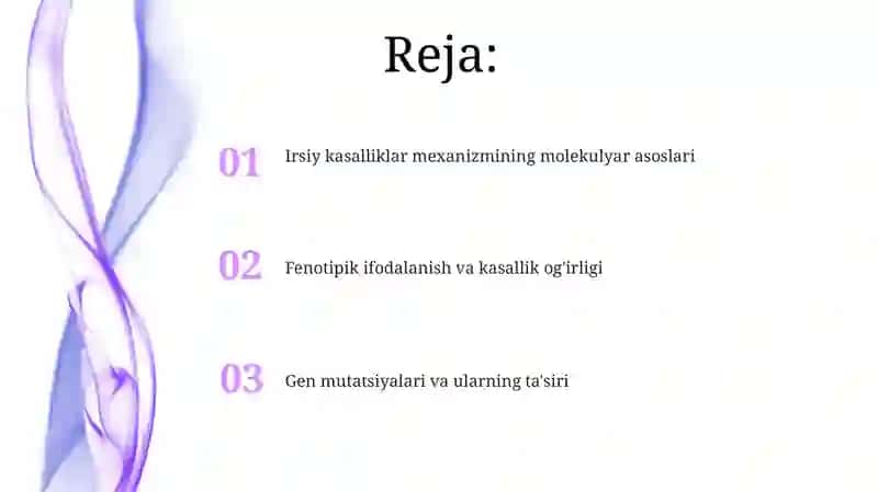 Irsiy kasalliklarning kelib chiqish mehanizimi 2