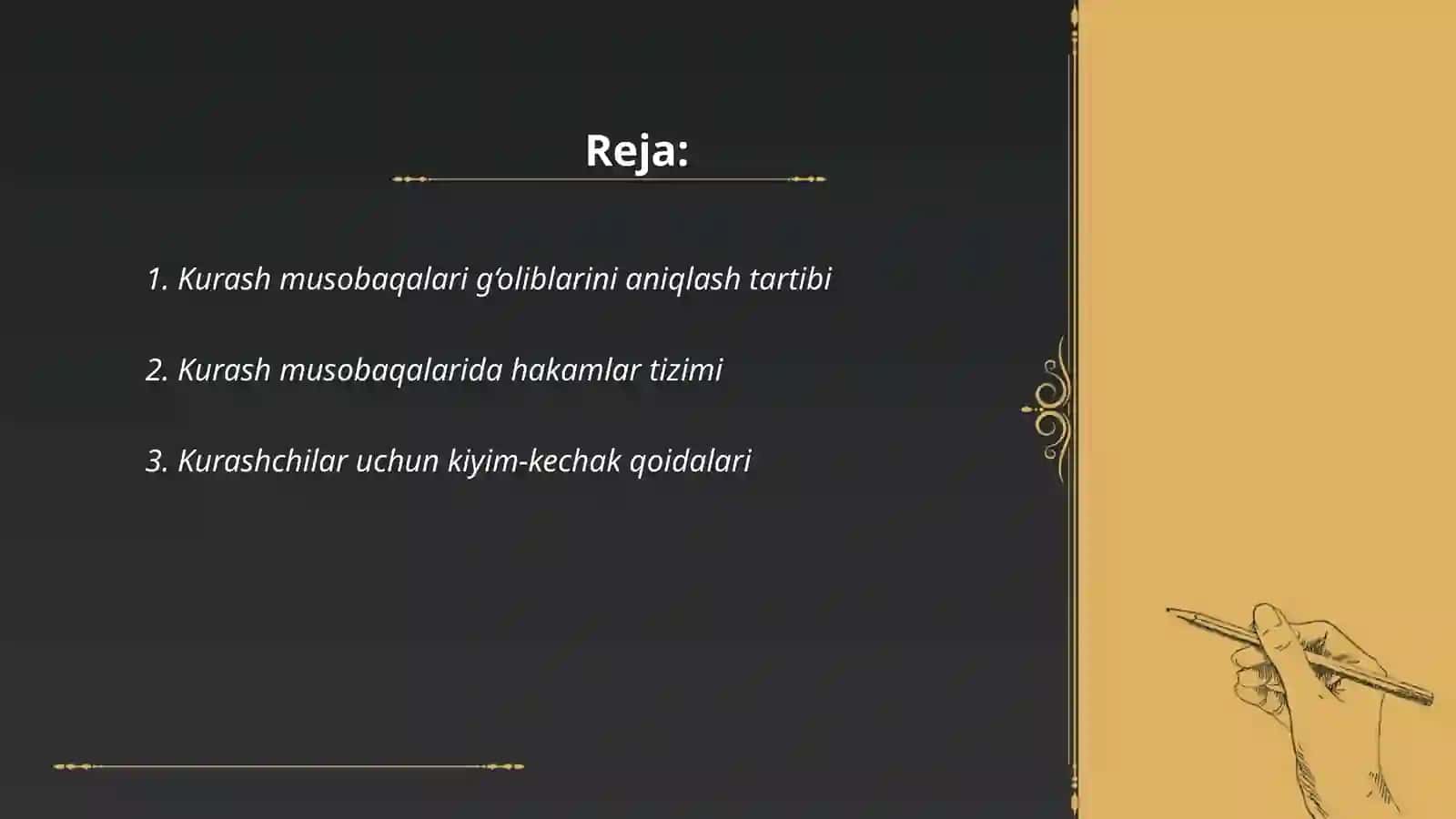 Belbog'li kurash musobaqalarini tashkil qilish va o‘tkazish qoidalari 2