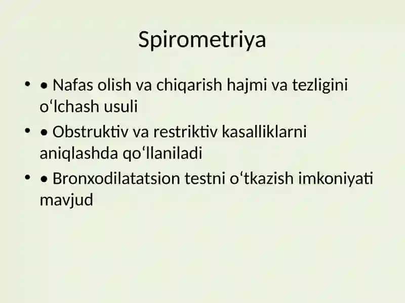 Nafas tizimining zamonaviy instrumental tekshirish usullari 2