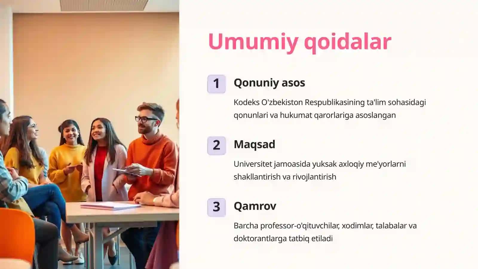 Farg'ona davlat universiteti odob-axloq kodeksi 2