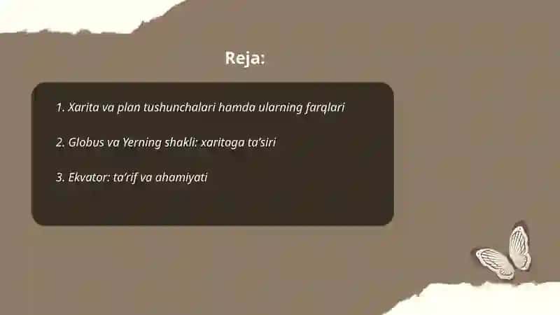 Plan va xarita bilan ishlash 2