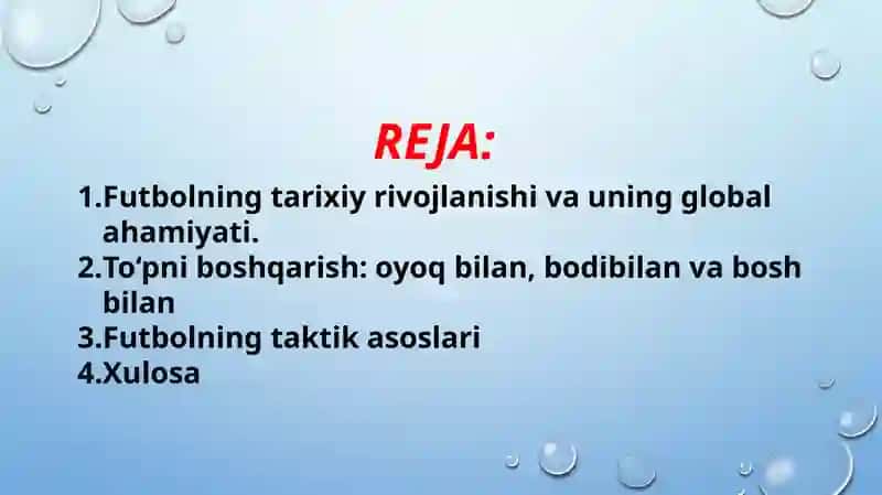 Futbolda harakat texnikasining tasnifi (TAQDIMOT) 2
