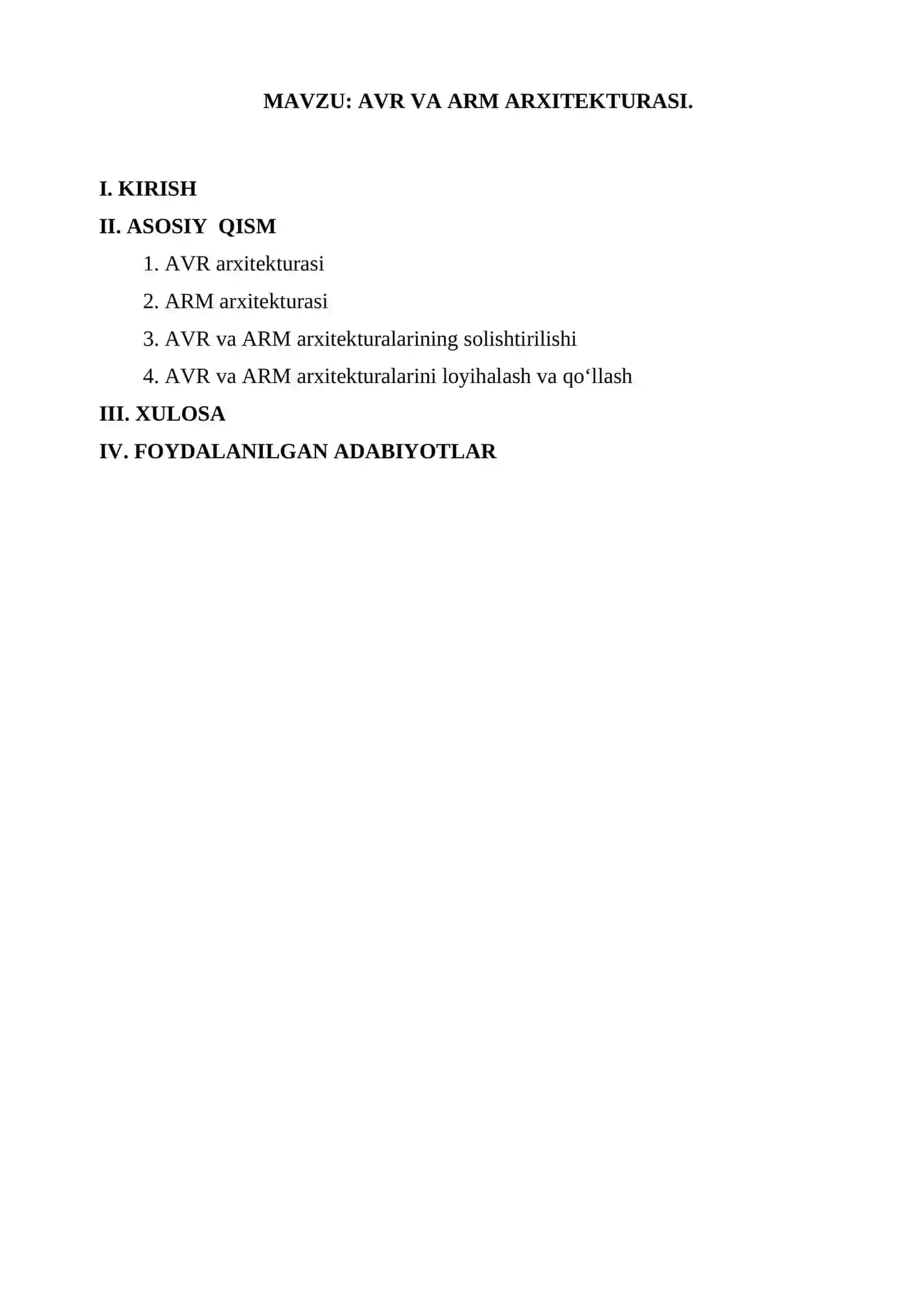 AVR VA ARM ARXITEKTURASI 2