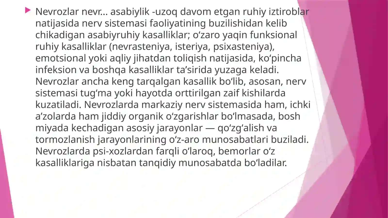 Nevroz qanday kasallik 2