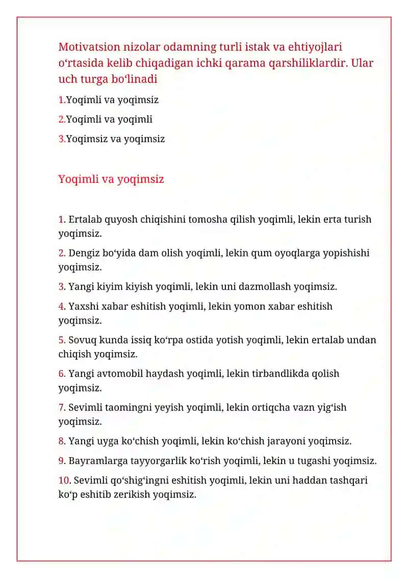 MOTIVATSION NIZOLAR NAZARIYASI 2