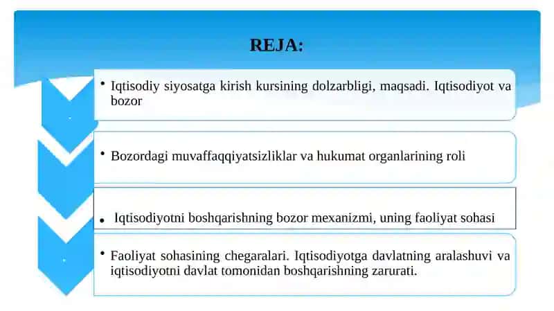IQTISODIYOT, BOZOR VA IQTISODIY SIYOSAT. 2