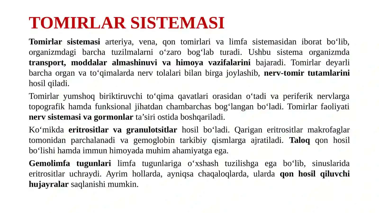 AORTA, AORTA RAVOG‘I, UMUMIY VA TASHQI UYQU ARTERIYASI, ICHKI UYQU ARTERIYASI HAMDA BOSH MIYANING QON BILAN TA’MINLANISHI 2