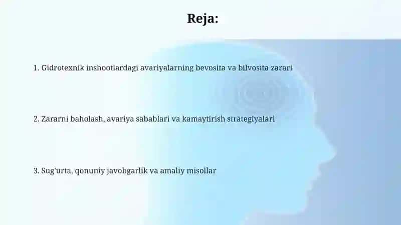 Gidrotexnika Inshoatlarining Falokati Natijasida Bo'lishi Mumkin Bilvosita va Bevosita Zararlari 2