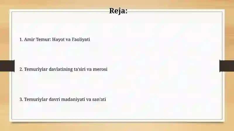 Amir temur va Temuriylar davri renesansi 2