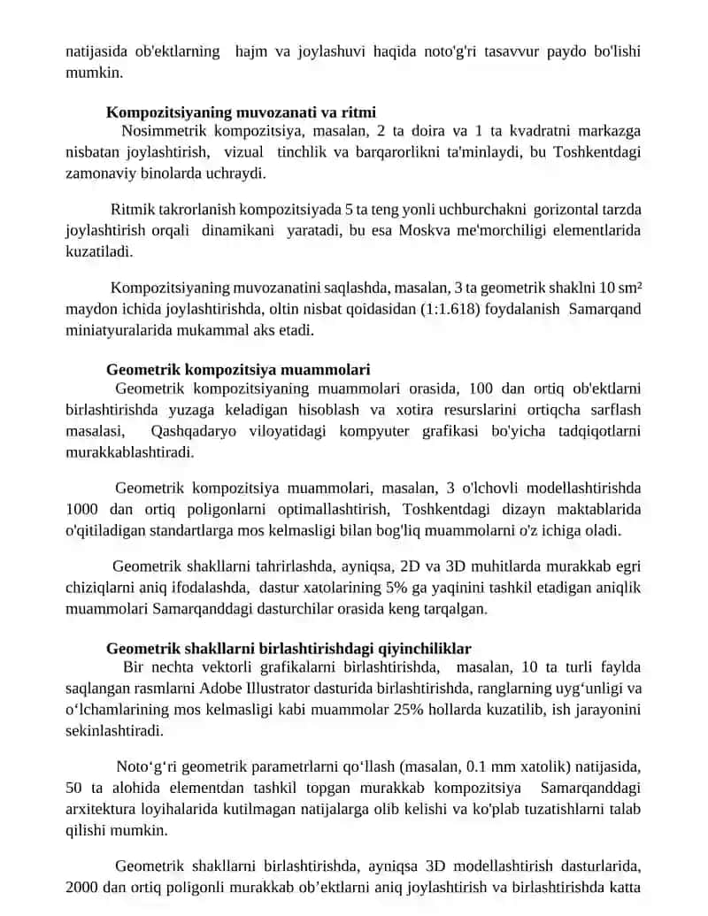 Geometrik tarkib bilan bog'liq muammolar 2