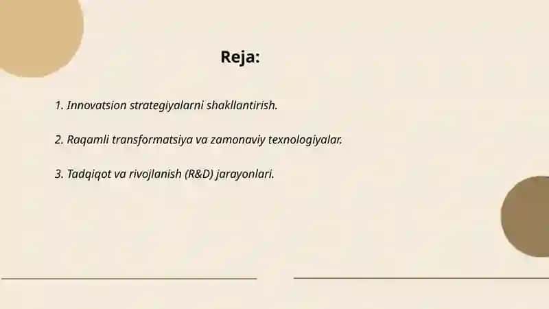 Lot va korxona innovatsiyalari 2