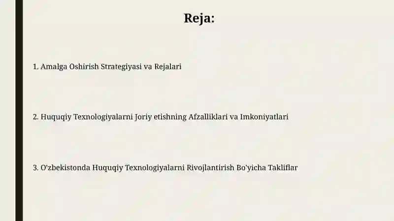 O'zbekistonda legal techni rivojlantirish uchun takliflar 2