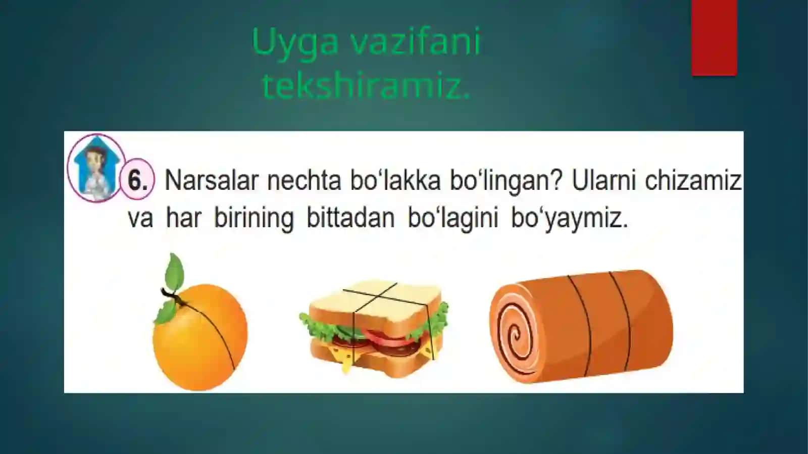 “Butunning bo`laklari” mavzusiga taqdimoti 2