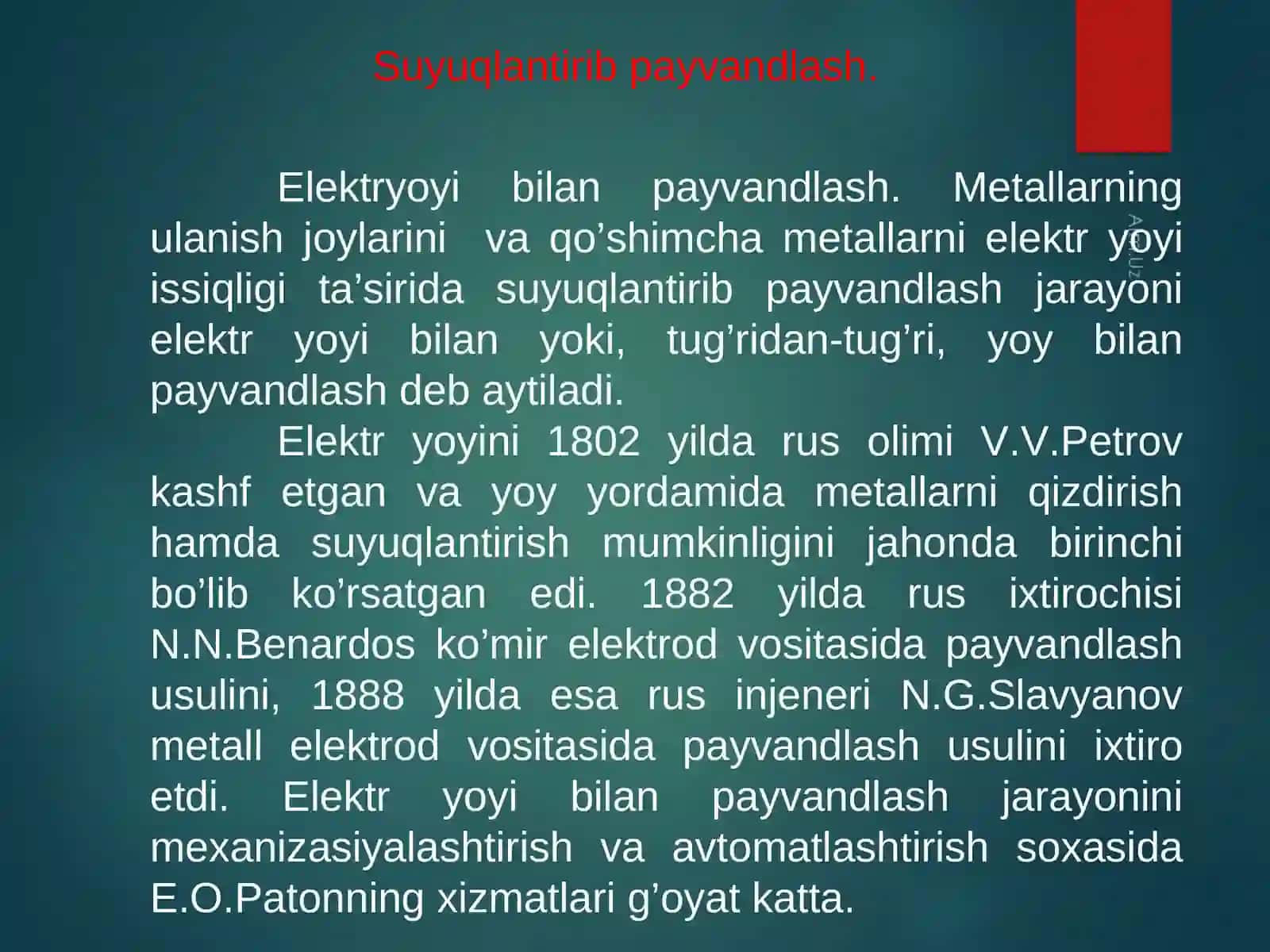 Elеktr  yoy  yordаmidа  pаyvаndlаsh. 2