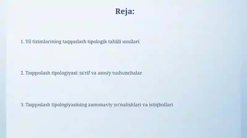 Qiyosiy tipologiya tilshunoslik fani sohasi sifatida 2