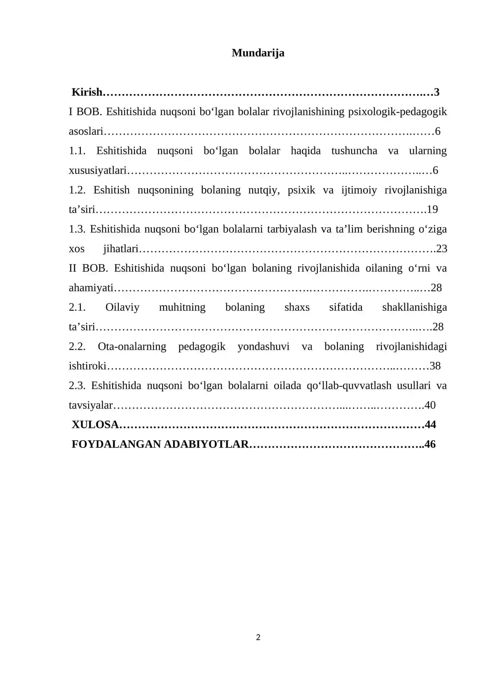 Eshitishida nuqsoni bo'lgan bolaning rivojlanishida oilaning roli 2