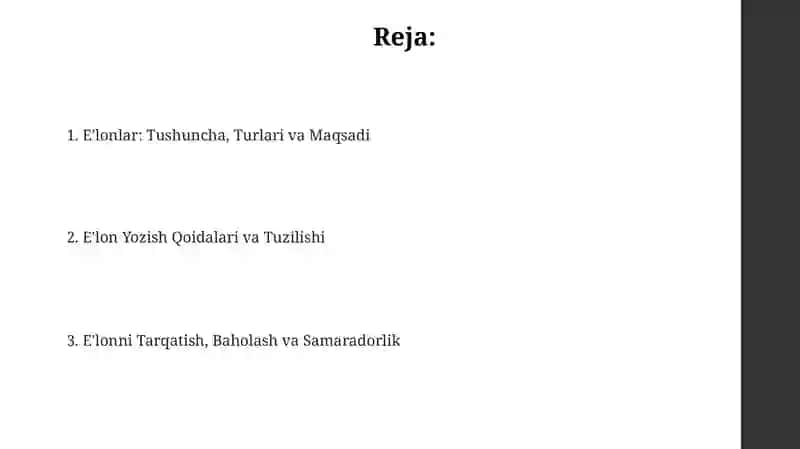 E'lonlar: Tushuncha, Turlari va Maqsadi 2