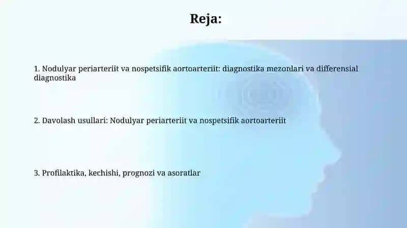 Nodulyar periarteriit va nospetsifik aortoarteriit 2