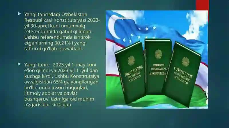 Yangi tahrirdagi Konstitutsiya bo'yicha taqdimot 2