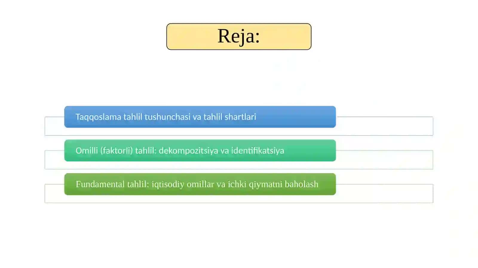 Taqqoslama,omilli,ekspess,fundadmental,marjinaltahlilturlari 2
