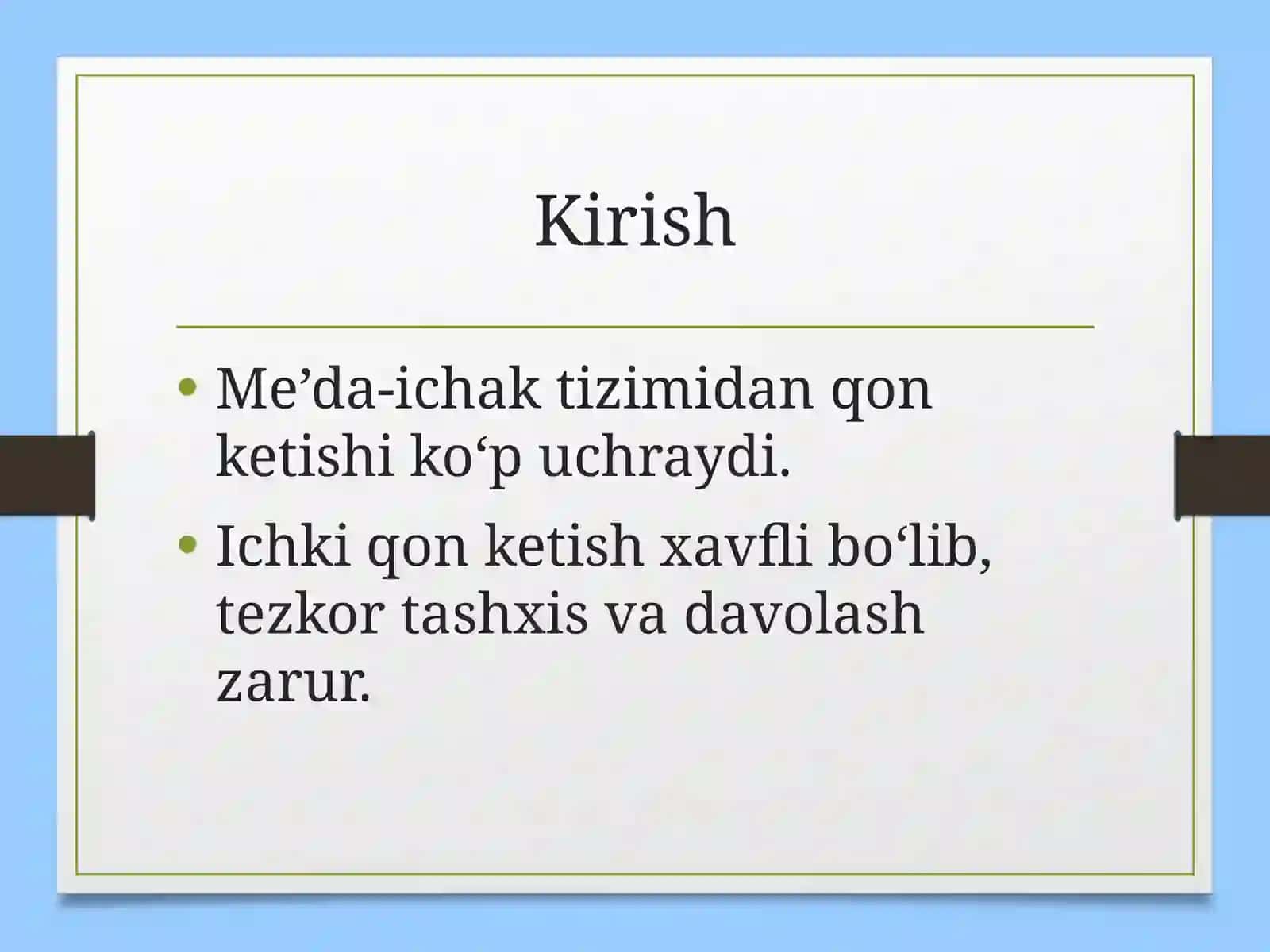 Ingichka va yo‘g‘on ichakdan qon ketishi 2