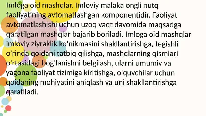 Imloviy Mashqlar 2