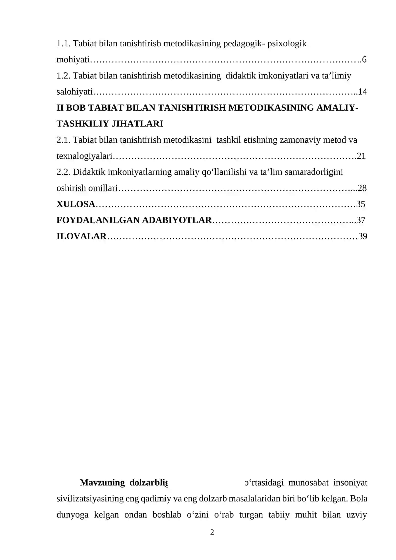 Tabiat bilan tanishtirish metodikasi 2