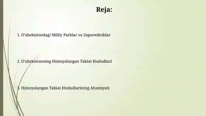 Oʻzbekistonning muhofaza qilinadigan hududlari 2