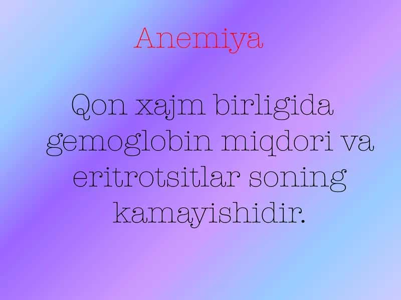 Temir tanqislik anemiyasi 2