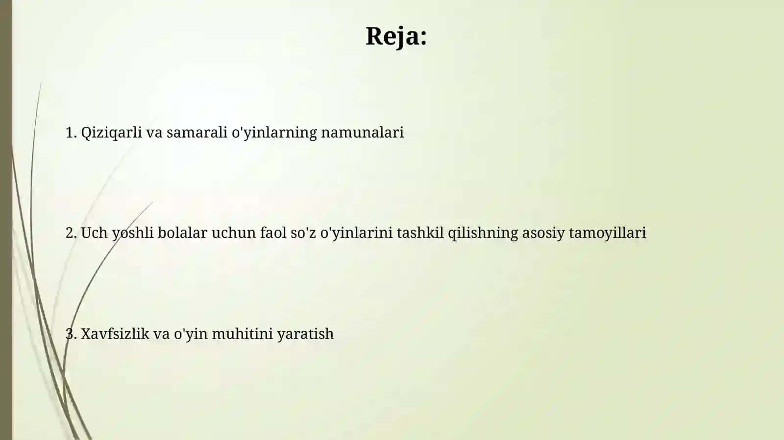 Uch yoshli bolalarda harakatli so'z o'yinlarini tashkil etish 2