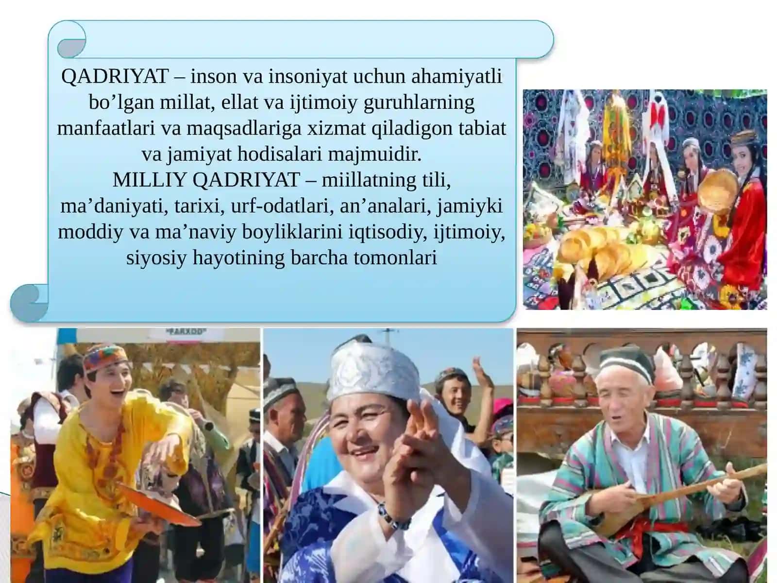 Individshakillanishdamilliy va diniy urf-odatvaananalarningo’rni 2