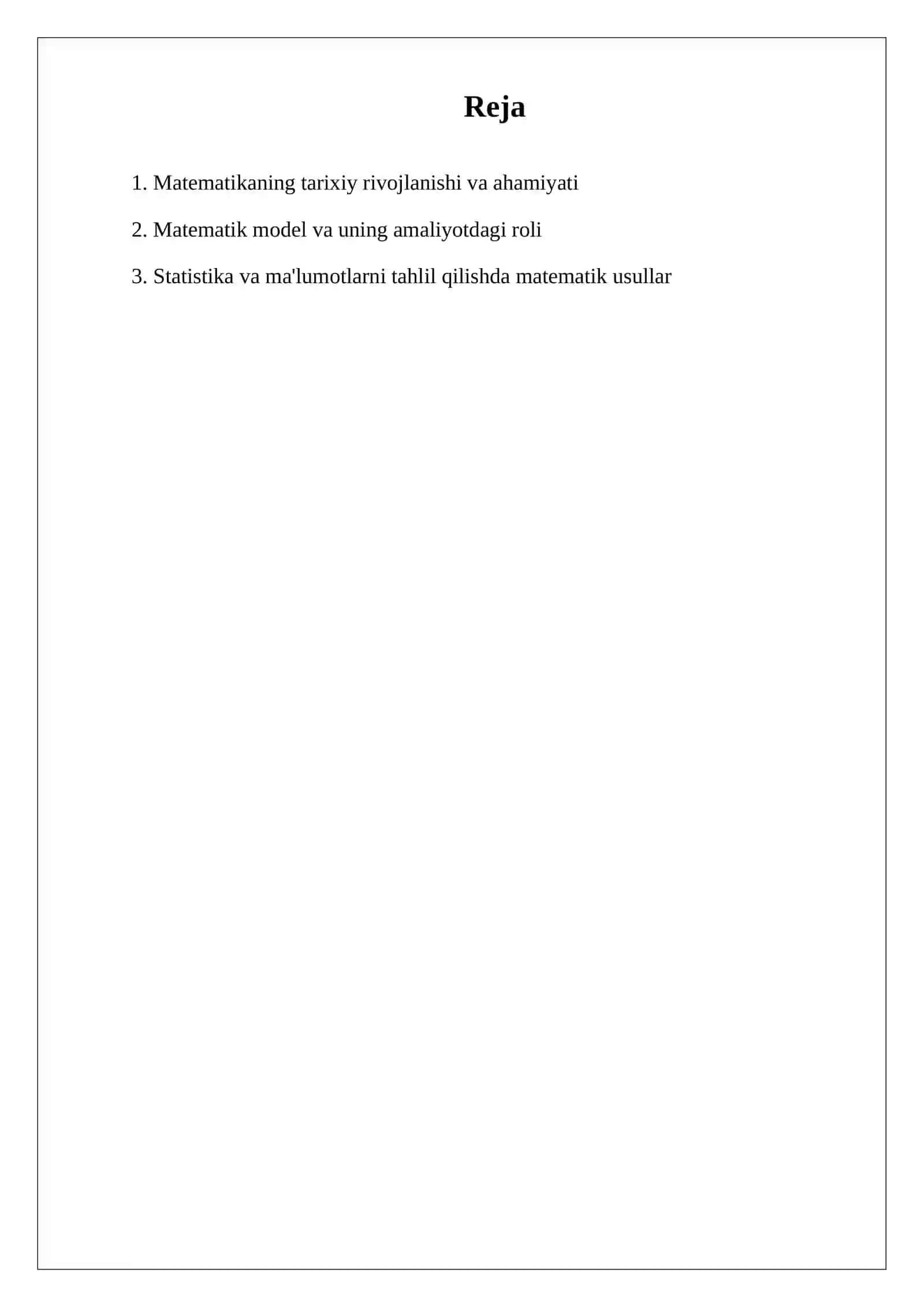 Matematika ishlab chiqarilgan mahsulot hajmi modeli 2